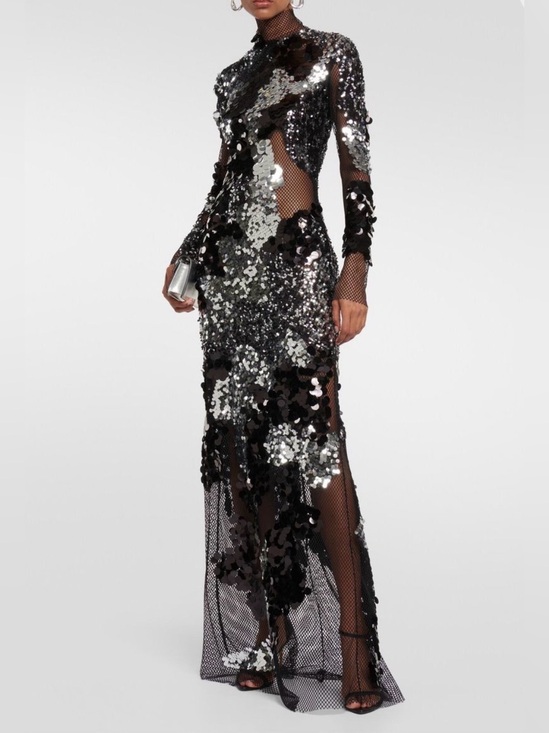 Tom Ford Dresses & Skirts - Tom Ford Black Sequin Long-Sleeve Gown 🤩